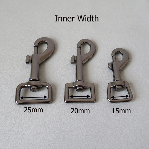 Sangles intérieures en métal, 1 pièce, 15mm, 20mm, 25mm, sangles, mousquetons, fermoirs, boucle, Clip, crochet pour chien, laisse pour animaux de compagnie, accessoire harnais ► Photo 1/6