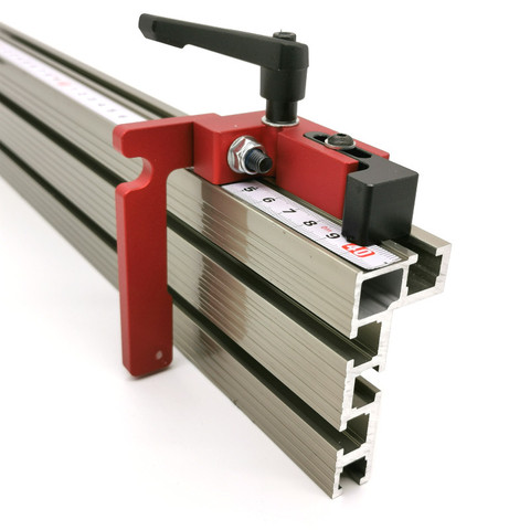 Clôture de profil en Aluminium, 600mm/800mm, hauteur de 74mm, avec rails en T et supports coulissants, connecteur de clôture pour le travail du bois ► Photo 1/6