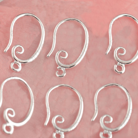 Livraison rapide en gros 50pcs 925 en argent Sterling crochet boucle d'oreille Earwire bijoux à bricoler soi-même trouver des accessoires ► Photo 1/3