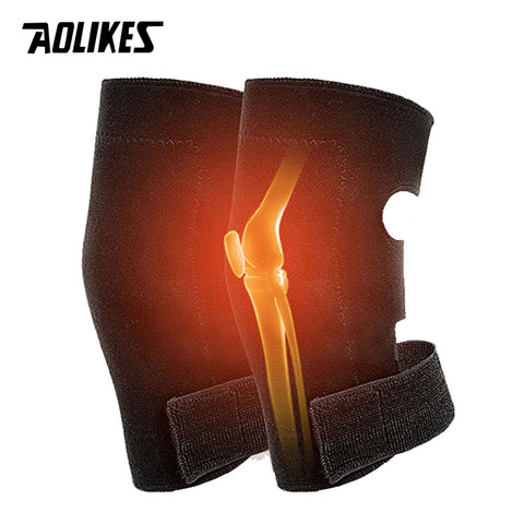AOLIKES 1 paire réglable Tourmaline magnétique auto-chauffant genouillères avec Tourmaline produits thérapie genou soutien orthèse ► Photo 1/6