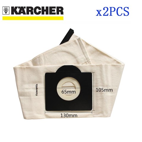 Lavable Karcher WD3 sacs à poussière tissu WD3300 MV3 SE4001 SE4002 6.959-130 A2200 A2500 A2600 A2900 A3100 sacs d'aspirateur ► Photo 1/4