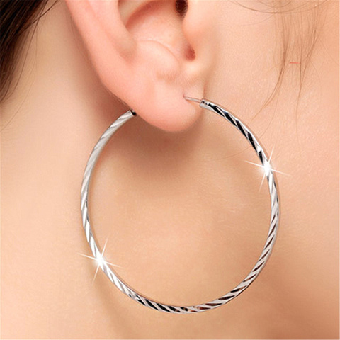 Boucles d'oreilles rondes en argent Sterling 925 pour femmes, bijoux à la mode, en forme de fleur de voiture, breloques, cadeau ► Photo 1/5