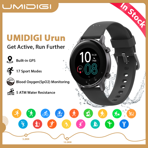 UMIDIGI Urun Smartwatch GPS fréquence cardiaque surveillance du sommeil Sport horloge intelligente 5ATM étanche pour Android IOS montre ► Photo 1/6