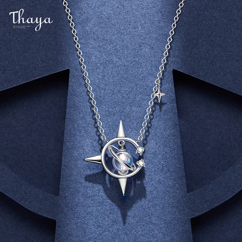 Thaya – collier avec pendentif plaqué en cristal pour femmes, accessoires Vintage de marque originale, 45cm, cadeau de bijoux fins ► Photo 1/6