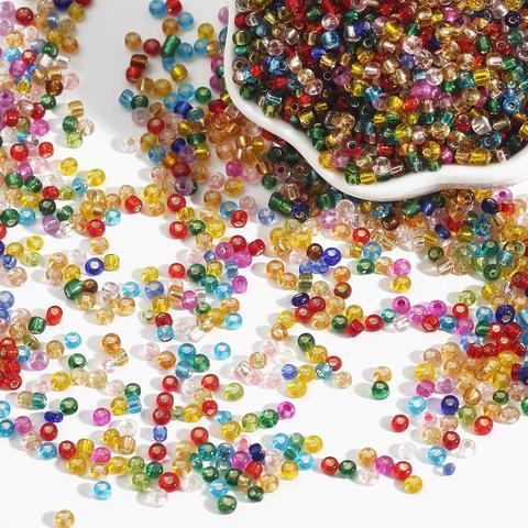 Perles de rocaille en verre tchèque pour la fabrication de bijoux, lot de 150 à 1000 pièces de 2, 3 et 4mm de couleurs mélangées ► Photo 1/6