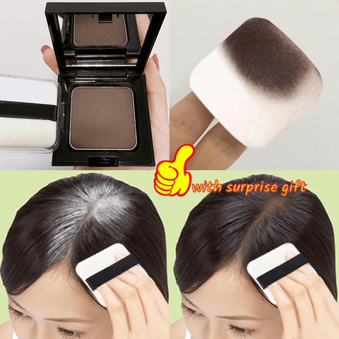 12g étanche cheveux ombre poudre bord contrôle 3 couleurs ligne de cheveux poudre avec bouffée maquillage cheveux correcteur couverture cheveux avec cadeau ► Photo 1/6