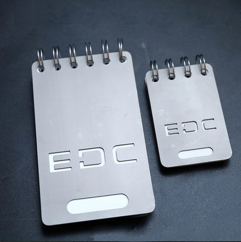 EDC-Mini cahier de poche titactique Portable | En alliage de titane, bloc-notes à spirale rechargeable, cadeau pour hommes ► Photo 1/6