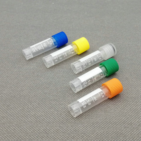 Tubes de congélation en plastique, 100 pièces, 1.8ml, Tube de congélation Cryo gradué de laboratoire avec couvercle ► Photo 1/4