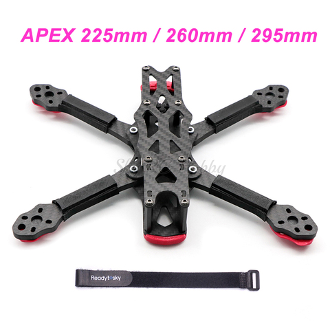 APEX 5 pouces 225mm 225 / 6 pouces 260mm / 295mm fibre de carbone quadrirotor cadre Kit 5.5mm bras pour FPV Freestyle RC course Drone modèles ► Photo 1/6