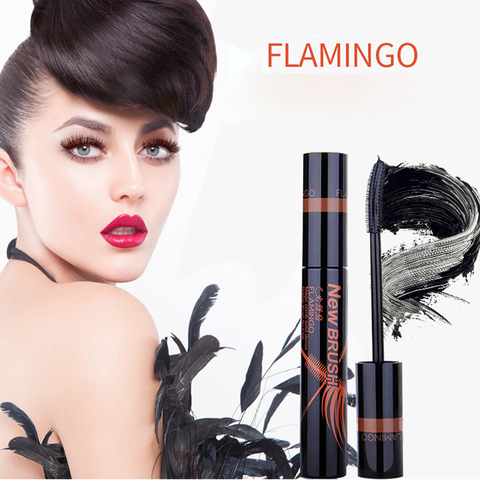 Maquillage pour les yeux Mascara de marque Flamingo magique et stéréo, peigne à allongement Dense étanche facile à porter ► Photo 1/6