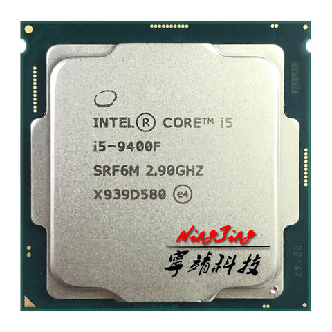 Processeur Intel Core i5 9400F i5-9400F GHz, processeur Six cœurs Six fils, LGA 2.9, processeur 9M, 65W ► Photo 1/1