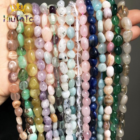 Perles amples en Quartz, en Morganite naturelle irrégulière, Agates, Amazonite, pour la fabrication de bijoux, Bracelet à bricoler soi-même goujons d'oreille de 15 pouces, 8-10mm ► Photo 1/6