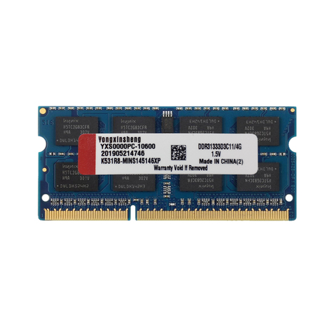 Bleu Yongxinsheng 2 GO 4GB 8GB DDR3 RAM 8500 1333 1600 1866S PC3 1066-1333-12800-14900MHz Non-ecc 1.5V CL11 204 Broches SODIMM ► Photo 1/6