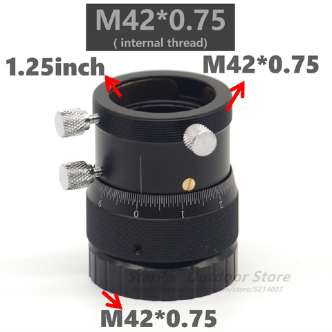 StarPal – mise au point à Double hélice 1.25 pouces M42X0.75, haute précision pour télescope/viseur et guide avec anneau de Compression en laiton ► Photo 1/6