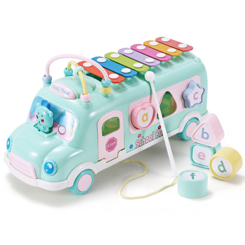 Voiture Xylophone en plastique, Instrument de musique, jouet pour enfants de 1 à 3 ans, jouet Mobile éducatif pour garçons et filles ► Photo 1/6