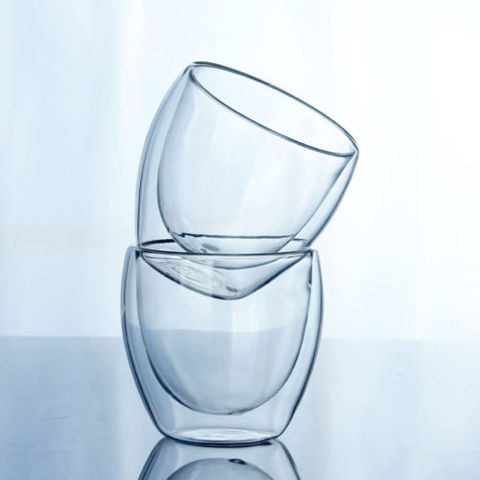 Double verre Transparent, 150/250/350/450ML, résistant à la chaleur, Double paroi, tasses à café isolantes, pour jus de fruit/thé/café/bière, bureau ► Photo 1/6