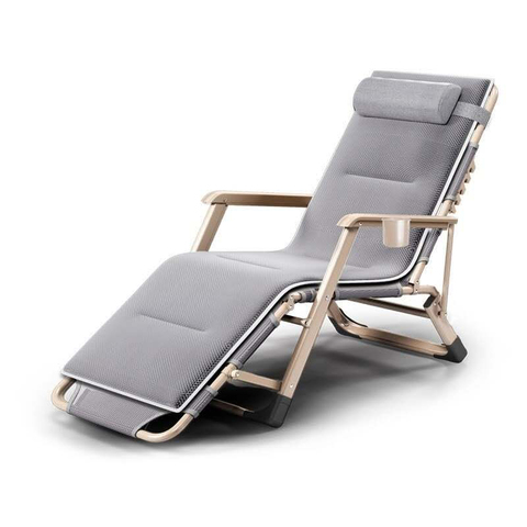 Chaises longues jardin mobilier d'extérieur camping Portable siesta dossier pliant accoudoir chaise lit terrasse loisirs chaise longue ► Photo 1/6