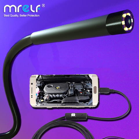 7mm 5.5mm Endoscope caméra Flexible IP67 étanche Micro USB industriel Endoscope caméra pour téléphone Android PC 6LED réglable ► Photo 1/6