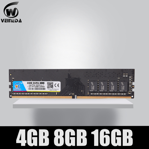 RAM de bureau veiné DDR4 4GB 8GB 4G 16gb PC 1.2V mémoire ddr4 carte mère 2133mhz 2400mhz 2666mhz mémoire DIMM pour ordinateur de bureau ► Photo 1/6