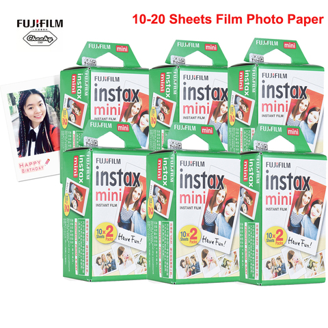 Fujifilm Instax Mini Film 8 9 Film 10-200 feuille Mini papier Photo instantané blanc pour appareil Photo Instax Mini7s 50s 90 papier Photo blanc ► Photo 1/5
