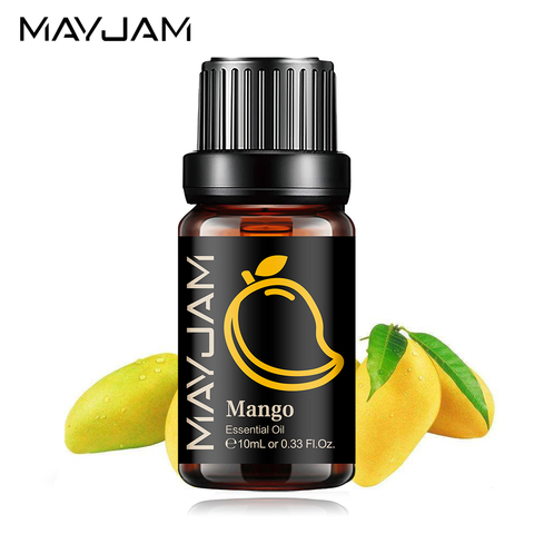 Huile parfumée à la mangue, Fruit de la Passion, fraise, cerise, ananas, banane, Litchi, Papaya, noix de coco, pour la fabrication de bougies de savon, 10ML ► Photo 1/6