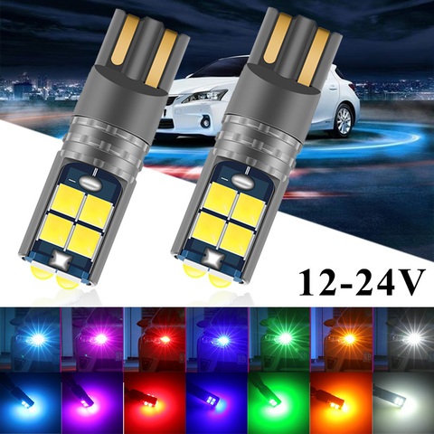 1 pièces Voiture T10 LED Canbus W5W 3030 10SMD 12V-24V 194 168 Automatique LED Lumière Intérieure de Voiture plaque Dôme Lampe De Lecture Lumière de Dégagement 10W ► Photo 1/6