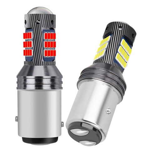 2 pièces nouveau 1157 P21/5W BAY15D LED très brillante ampoules de frein arrière de voiture clignotants Auto feux de brouillard arrière feux de jour ► Photo 1/6