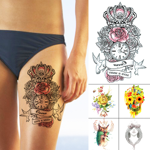 1 pièces autocollant de tatouage temporaire Totem grand bras pour hommes femmes autocollant d'art corporel ► Photo 1/6