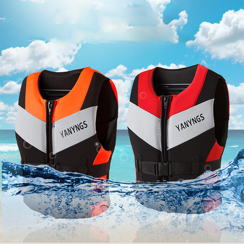 Gilet de sauvetage en néoprène pour adultes, gilet de sécurité pour Sports aquatiques, pêche, Ski nautique, kayak, bateau, natation, dérive ► Photo 1/6