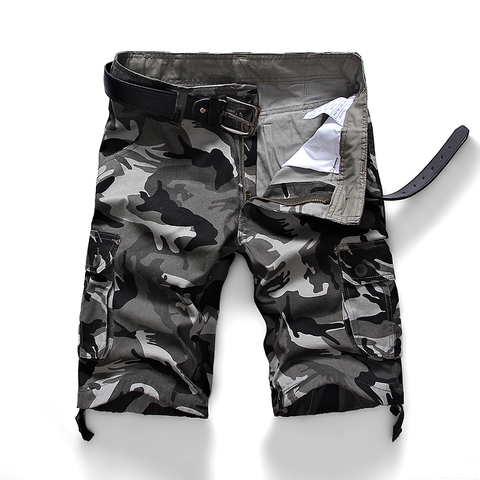 Camouflage Camouflage Cargo Shorts hommes 2022 été décontracté coton multi-poche Shorts amples armée militaire tactique Shorts grande taille 44 ► Photo 1/6