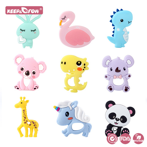 Anneau de dentition en Silicone, 1 pièce, jouets pour bébé sans BPA, à mâcher, Koala Panda mordor, accessoires pour bébé, bricolage ► Photo 1/6