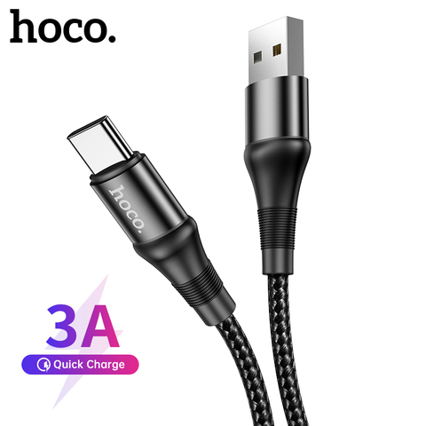 Câble USB Hoco Type C pour Huawei Mate 40 P30 P20 Pro Lite Xiaomi câble de charge rapide chargeur de USB-C téléphone portable USBC type-c ► Photo 1/1