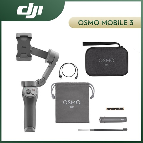 DJI Osmo Mobile 3 4 Combo OM4 OM 4 3 axes cardan Smartphone stabilisateur pliable Selfie bâton rapide rouleau reconnaissance du visage ► Photo 1/6