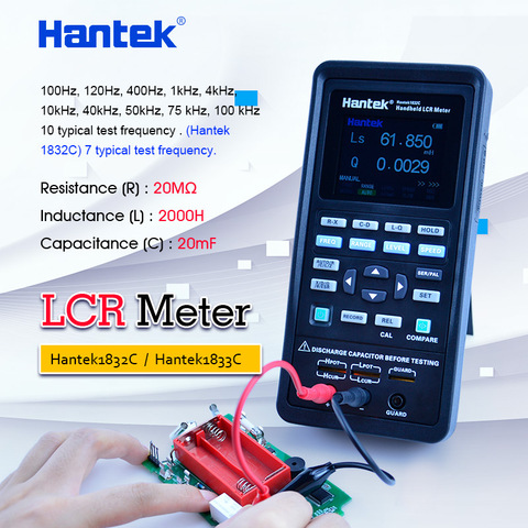 Hantek1832C/Hantek1833C compteur numérique LCR portatif, outils de test de mesure de la résistance à l'inductance ► Photo 1/6