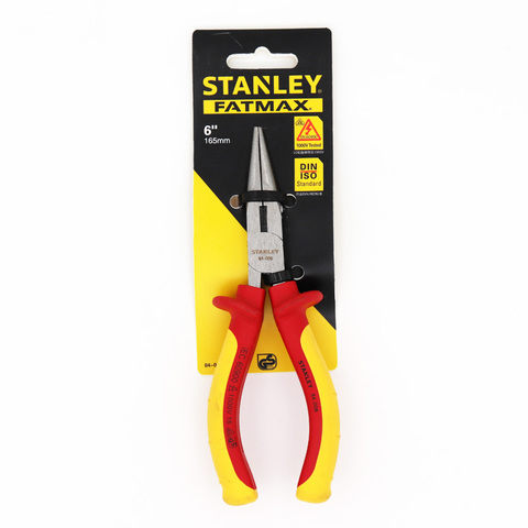 Stanley – pince à Long nez isolée VDE 1000 V, avec couteau, 1000 volts, outils électriques à main, électriciens, FatMax de travail, 1 pièce ► Photo 1/6