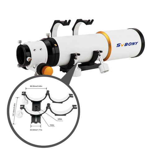 Svony-SV503 80ED F7, télescope, Tube de réfracteur achromatique OTA, 2 pouces, focaliseur à double vitesse (blanc) F9359B ► Photo 1/6