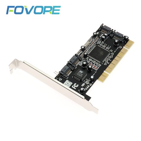 Adaptateur PCI SATA 4 ports pour contrôleur, carte RAID convertisseur d'extension pour ordinateur de bureau ► Photo 1/6