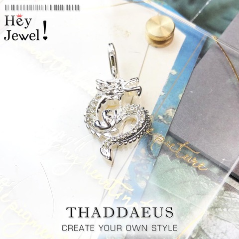 Blanc CZ Chine Dragon Charme Femmes Hommes 2022 Mode Vintage Chanceux 925 En Argent Sterling Pendentif Idéal Pour Bracelet Collier Collares ► Photo 1/6