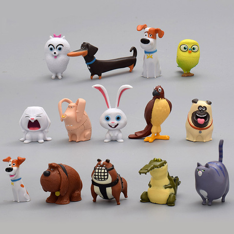 Poupées authentiques vie secrète animaux de compagnie figurine PVC animaux de compagnie modèle enfants jouet Collections lapin boule de neige Gidget Mel chien Max Duke chat ► Photo 1/6
