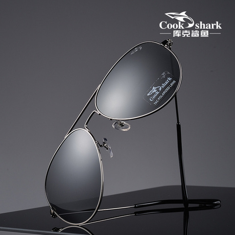 Cooker shark – lunettes de soleil polarisées pour hommes, conduite, hipster, miroir grenouille ► Photo 1/6