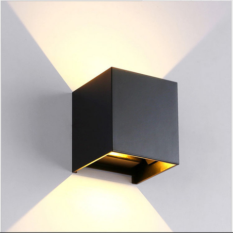 Lampe de mur LED en aluminium applique murale en Surface Cube LED jardin porche lumière intérieure et extérieure IP65 LED étanche ampoules modernes ► Photo 1/6