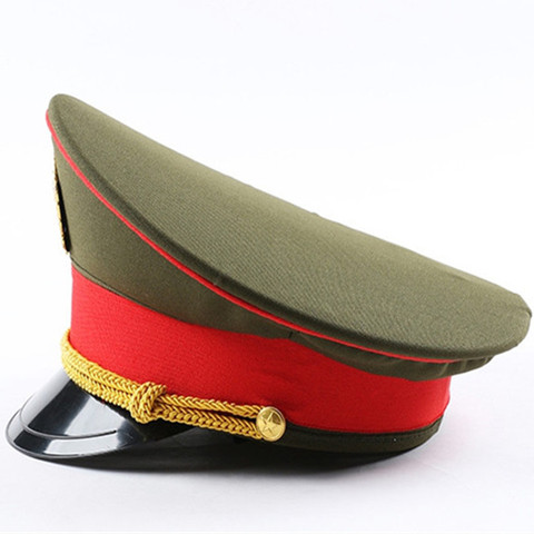 Chapeaux militaires de capitaine, casquette à visière à large bord pour spectacle de bande, chant, danse, Cosplay, Halloween, Festival de noël, cadeau de nouvel an ► Photo 1/3