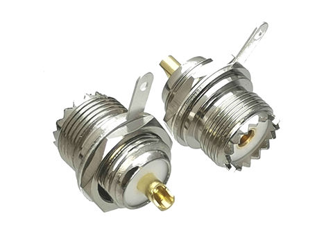 Connecteur femelle UHF SO239, 1 pièce, Jack femelle, boulon, écrou à souder pour panneau, adaptateur Coaxial RF ► Photo 1/6