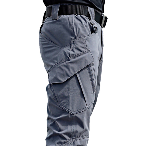 Pantalon de style militaire slim pour homme, nouveau modèle urbain, multi-poches, imperméable, résistant, matière extensible, décontracté, stylé, jusqu'au 5XL ► Photo 1/6