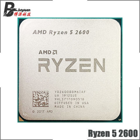 AMD Ryzen 5 2600 R5 2600 3.4 GHz Six cœurs douze cœurs 65W processeur d'unité centrale YD2600BBM6IAF Socket AM4 ► Photo 1/1