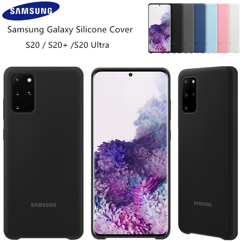 Housse de protection d'origine Samsung Galaxy S20/S20 Plus/S20 Ultra Silicone liquide souple au toucher pour Samsung S20 + 5G EF-PG985 ► Photo 1/6