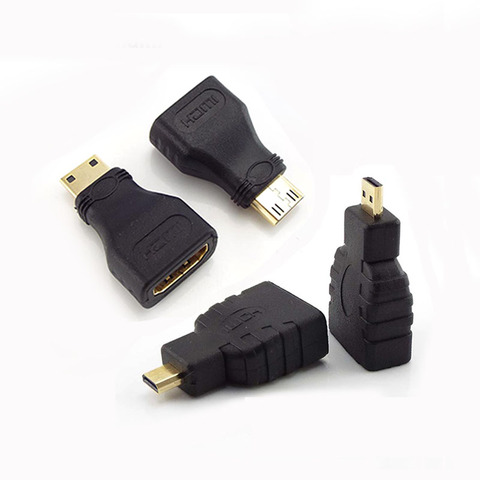 Convertisseur mâle/femelle Mini connecteur compatible HDMI pour HDTV 1080p HD TV caméscope Micro rallonge câble adaptateur ► Photo 1/6