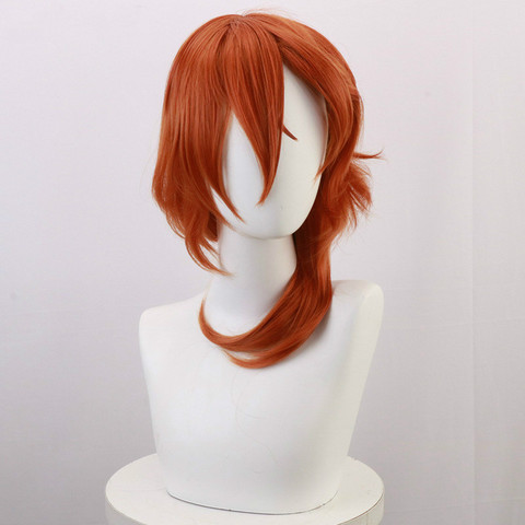 Perruques de Cosplay synthétiques avec bonnet de perruque, postiche de manga Bungo Stray Dogs Chuya Nakahara Chuuya, perruques résistantes à la chaleur ► Photo 1/5