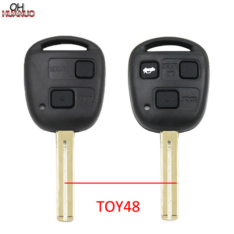 Coque de clé télécommande à 2/3 boutons pour voiture, pour Lexus RX300, LS400, LS430, ES330, SC430, IS300, LX470, RX330, RX350, GS300, TOY48 ► Photo 1/6