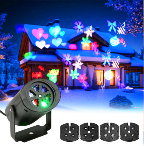 2022 nouvel an fête lumière décor étanche en plein air flocon de neige LED lumières noël Projection lampe mobile neige Laser projecteur ► Photo 1/6